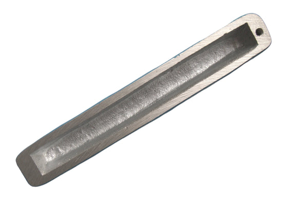 Judaica Mezuzah Case Aluminum Enamel Bright Blue Silver Shin 10 cm