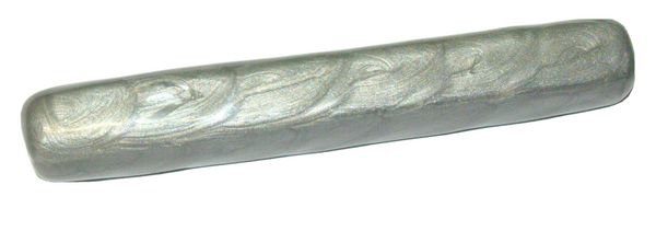 Judaica Aluminum Mezuzah Case Enamel Coated Warm Gray Silver Shin 10 cm