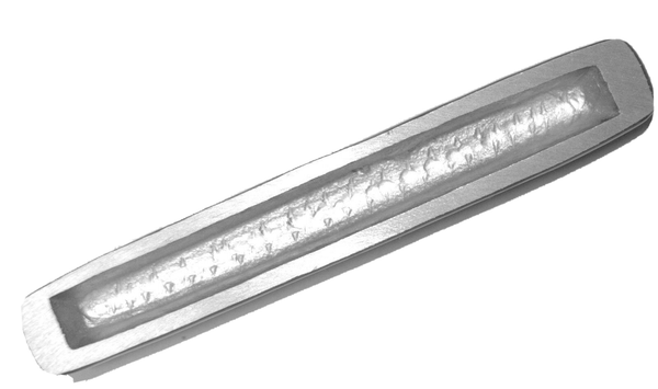 Judaica Aluminum Mezuzah Case Enamel Coated Warm Gray Silver Shin 10 cm