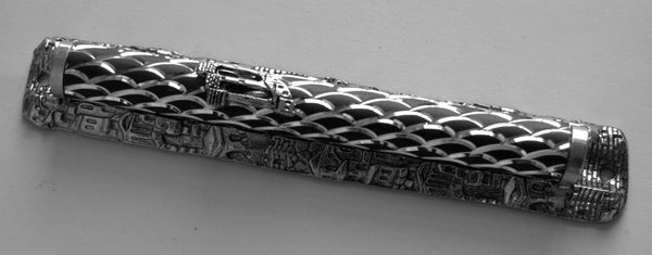 Judaica Mezuzah Case Engraved Jerusalem View Silver Tone Decorated 12 cm