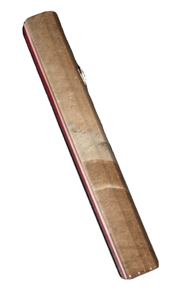 Judaica Mezuzah Case Brown Aluminum Marble Like Pattern Closed Back 10 cm