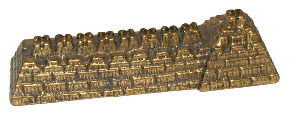 Judaica Miniature Bronze Kotel Menorah Hanukkah Vintage Israel Hen Holon Signed