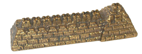 Judaica Miniature Bronze Kotel Menorah Hanukkah Vintage Israel Hen Holon Signed