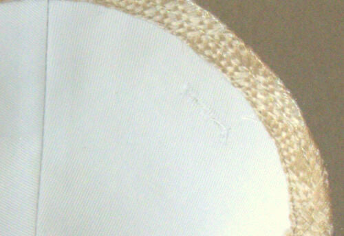 Judaica Off White Cream Kippah Yarmulke Pin Spot 19 cm Israel Jewish Tradition