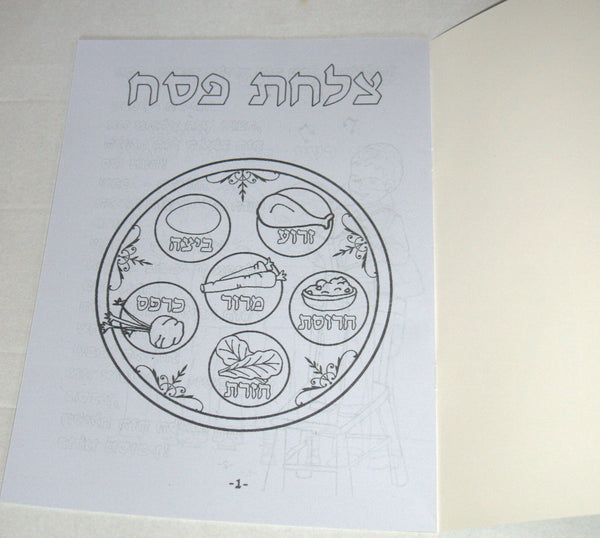Judaica Pesach Passover Coloring Creation Stickers Booklet Children Teaching Aid