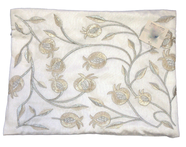 Judaica Shabbat Bar Bat Mitzvah Set Tallit w Bag Kippah Gold Silver Embroidery