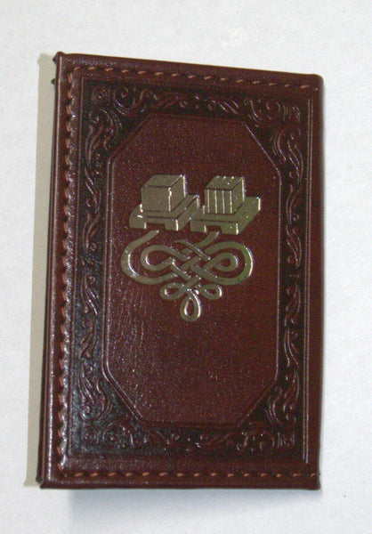 Judaica Small Pocket Mirror for Tefillin Pouch Faux Leather w Prayer Blessing