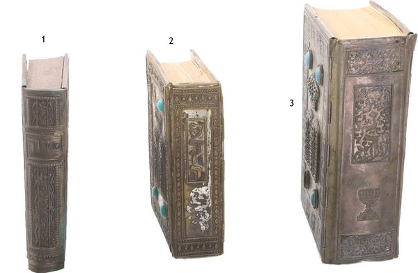 Lot of 3 Bible Siddur Hebrew Metal Binding Vintage Prayer Book Judaica Israel
