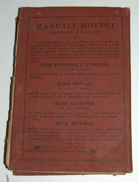 Manuali Hoeply Antique Book 1890 Storia Antica I L'oriente Antico 1 st Edition