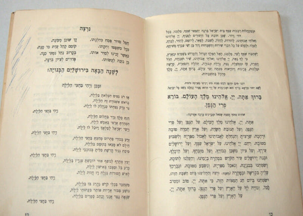 Passover Seder Haggadah Vintage Book Judaica Yavneh Tel Aviv 1960's Israel