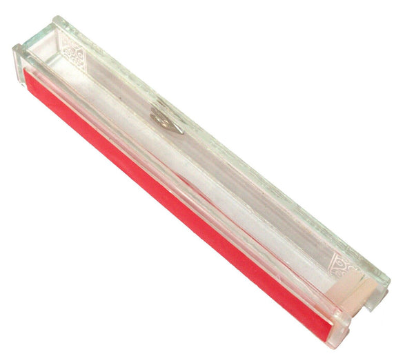 Judaica Mezuzah Case Clear Glass Silver SHIN 12 cm Closed Back Decorated Design