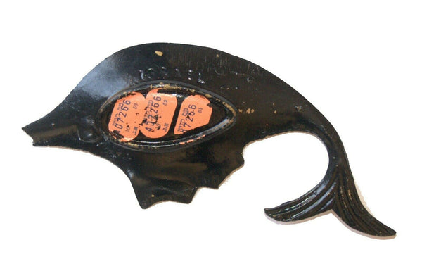 Vintage Israel Trinket Tray Ashtray Bronze Fish Shape 1960's