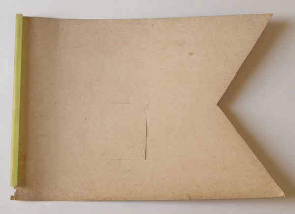 Simchat Torah Flag Cardboard w Window Shofar Vintage Judaica Israel 1960's
