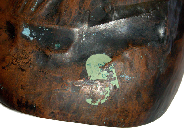 Vintage Israel Copper Plate Trinket Tray Arab Bedouin Art Wall Hang 1950s