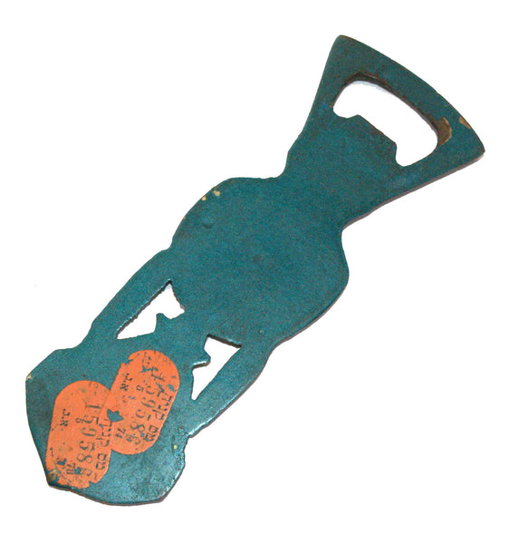 Vintage Israel Judaica Bottle Opener Bronze Menorah Olive Branch 1960's