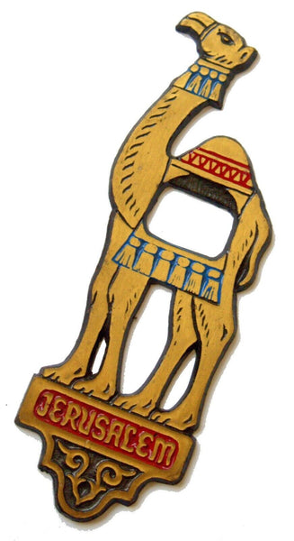 Vintage Large Camel Bottle Opener Israel Bronze Collectible Jerusalem 1960's