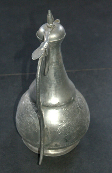 Vintage Metal Islamic Bedouin Wash Jug Aftaba Pot Water Pitcher Vessel Ewer