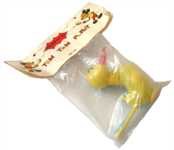 Vintage Plastic Whistle Duck 1960's Children Party Toy Israel Original Package