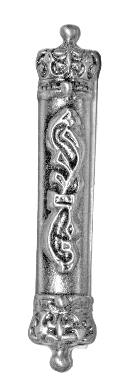 Judaica Car Mezuzah Case Travel Protection Charm Pewter Shadai 4 cm