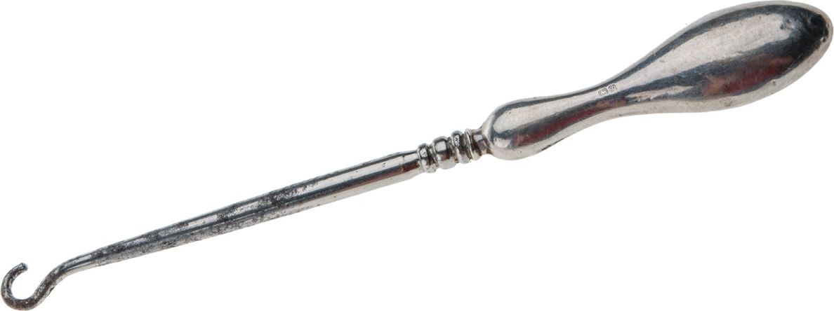 Antique English Button Hook Collectible Silver Birmingham 1924 Signed G& CL