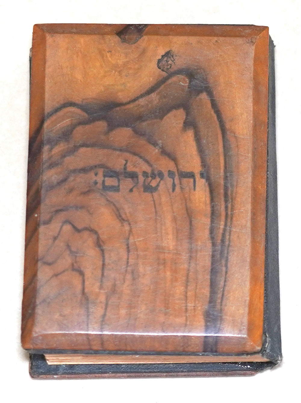 Antique Siddur Ashkenaz Small Prayer Book Hebrew Wood Binding Judaica 1908
