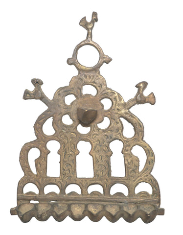 Hanukkah Oil Menorah Bronze North Africa Bird Ornament Decorations Wall Hang