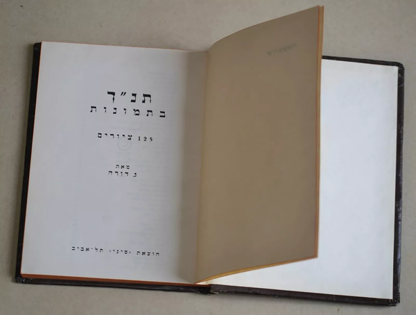 Judaica Bible in Pictures Book G Dore Bezalel Cover Hebrew English Israel 1962