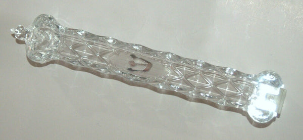 Judaica Mezuzah Case Crown design Clear Transparent Plastic Closed Back 12 cm