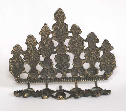 Judaica Israel Tiny Miniature Copper Menorah Hanukkah Vintage 1960's Ethnic 