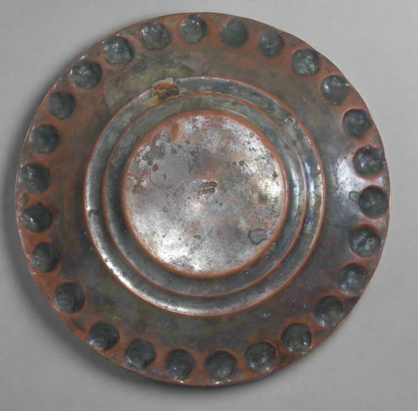 Judaica Israel Vintage Copper Plate Tray Rebecca & Eliezer Wall Hang Signed