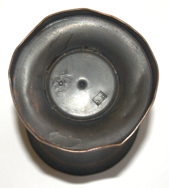 Judaica Israel Vintage Kiddush Copper Cup Goblet Signed Bier Avihail 1950's