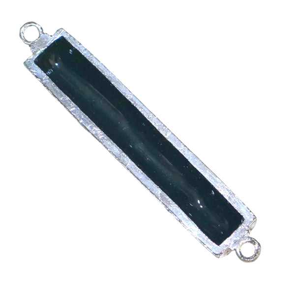 Judaica Mezuzah Case Ethnic Metal Decoration Blue Enamel Aqua Crystals SHIN 7 cm