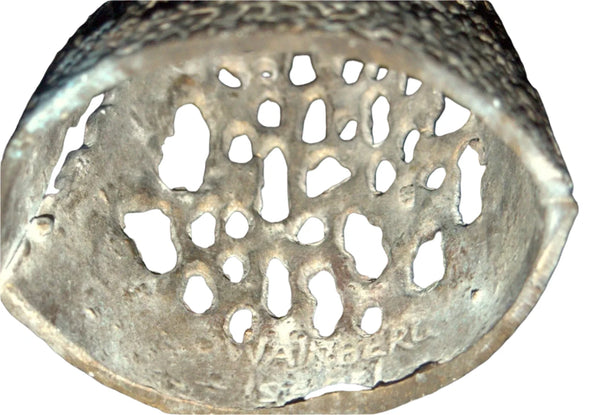 Judaica Vintage Shabbat Candlestick Candle Holder 1973 Israel Wainberg Signed