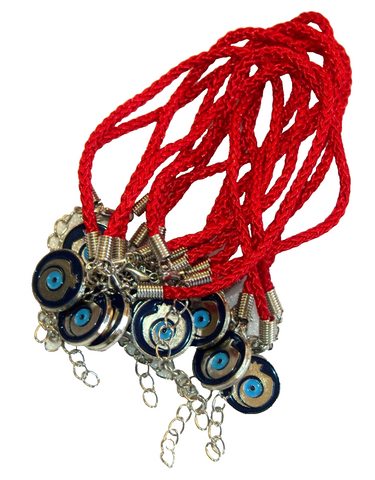 Kabbalah 10 pcs Lot Red String Pomegranate Charm Evil Eye Bracelet Judaica
