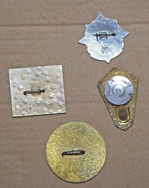 Lot of 4 Vintage Russian Soviet Union Lapel Pins