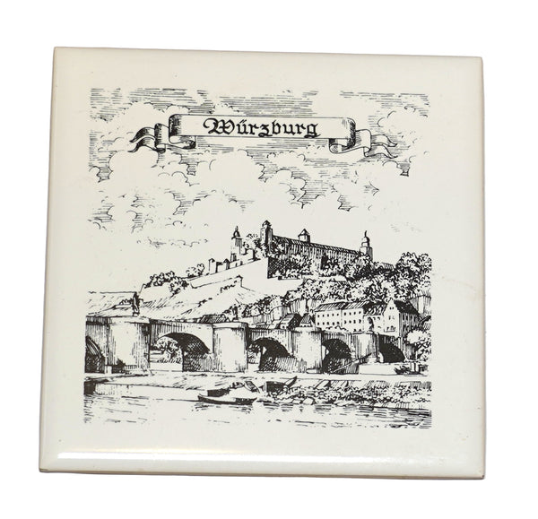 Villeroy & Boch Ceramic Tile Würzburg Germany Vintage Wall Art France Made