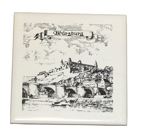 Villeroy & Boch Ceramic Tile Würzburg Germany Vintage Wall Art France Made