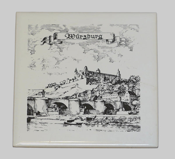 Villeroy & Boch Ceramic Tile Würzburg Germany Vintage Wall Art France Made