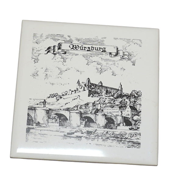 Villeroy & Boch Ceramic Tile Würzburg Germany Vintage Wall Art France Made