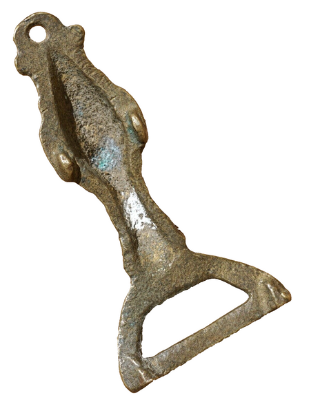 Vintage Brass Bottle Opener Ethnic Figure Head Long Neck