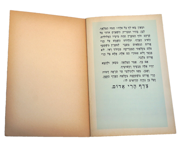 Vintage Hebrew Children Book Mount Edom Shell Legend Judaica Israel 1950's