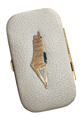 Vintage Rosenfeld Israel Map Manicure Set Box Wallet 1960-70's Israeliana