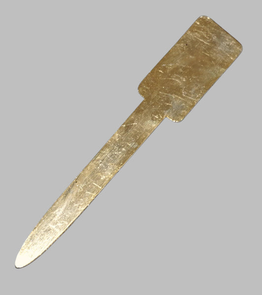 Vintage Israel 40th Anniversary Menorah Letter Opener Gold Tone Metal 1988