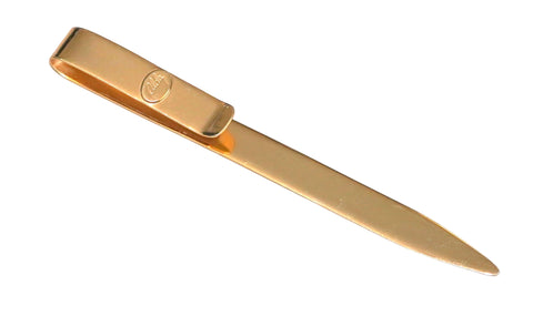 Vintage Metal Letter Opener Gold Tone Signed Aldo 1970's