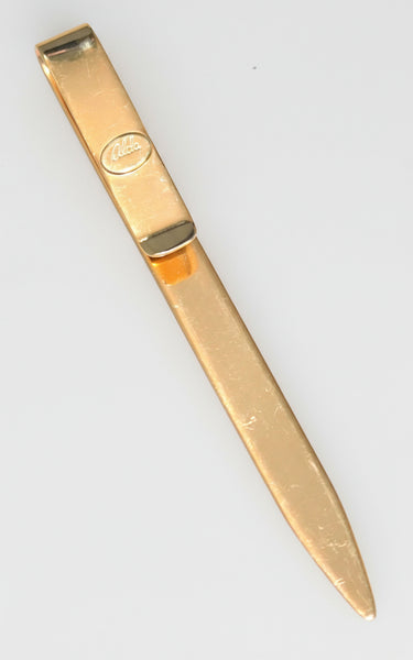 Vintage Metal Letter Opener Gold Tone Signed Aldo 1970's