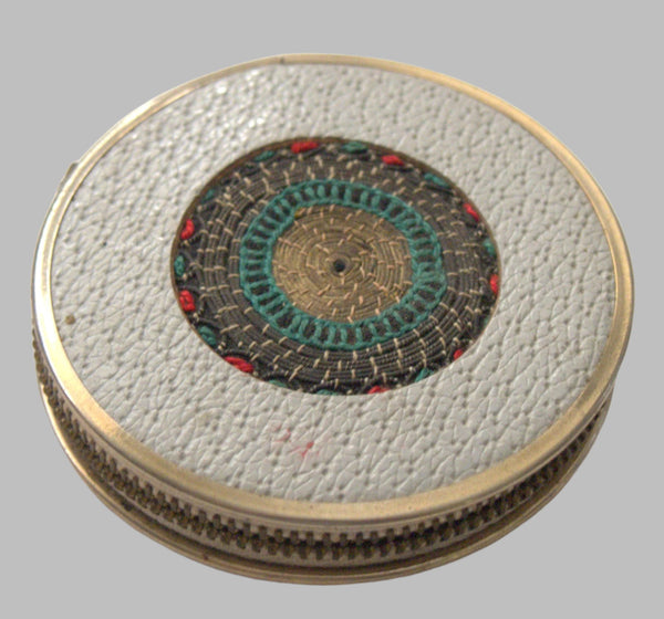 Vintage Rosenfeld Small Compact Powder Case Box w Mirror 1950's Israel