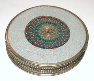 Vintage Rosenfeld Small Compact Powder Case Box w Mirror 1950's Israel