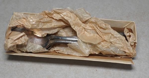 Vintage Silverplate Radad Israel 6 Tea Spoons Flatware Signed 1950s Original Box