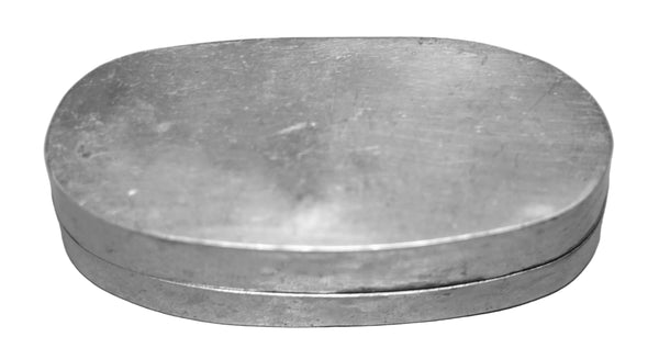 Vintage Small Trinket Snuff Pill Box Brass with Bone Hand Carved Elephants