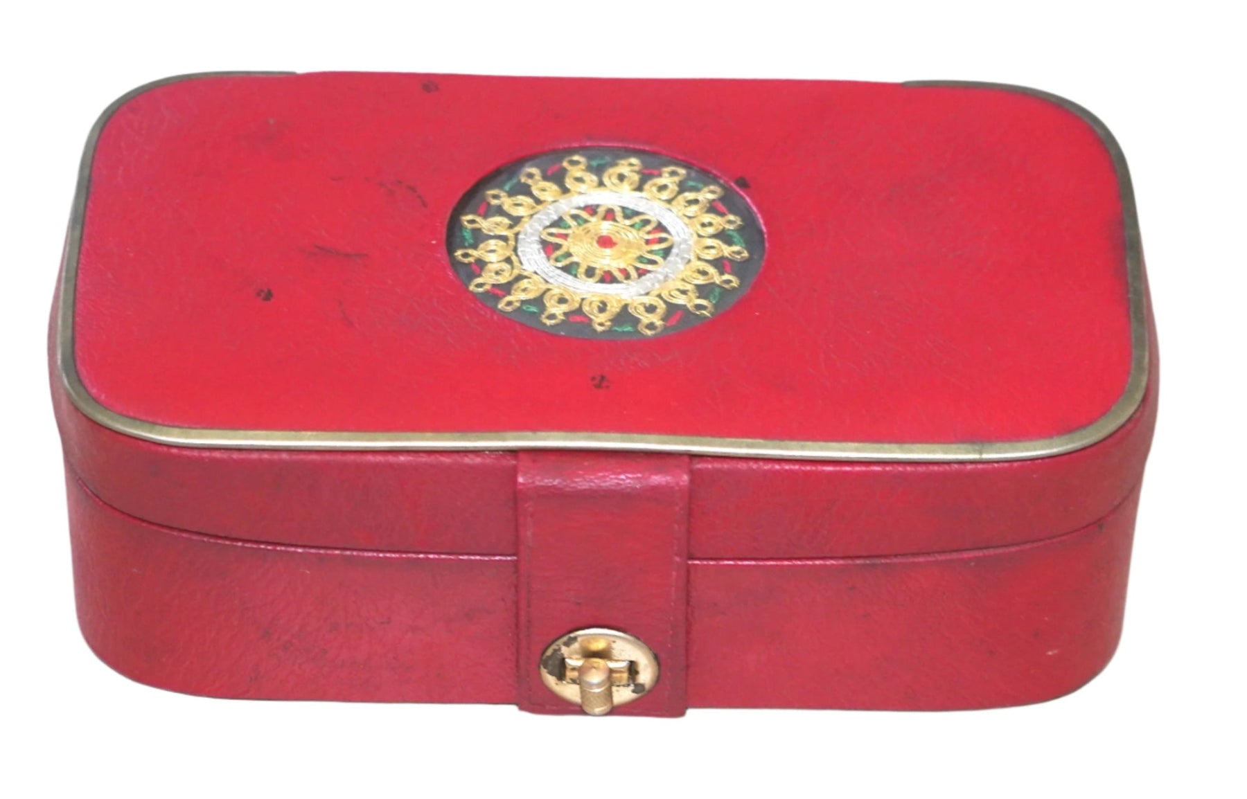 Vintage W. M. Israel Jewelry Luxury Box 1960-70's Israeliana Red
